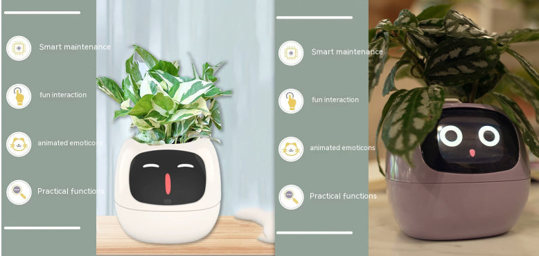 Smart Planter Endless Fun Over 49 Rich Expressions 7 Smart Sensors And AI Chips Make Raising Plants Easy And Fun - Samuyostore 