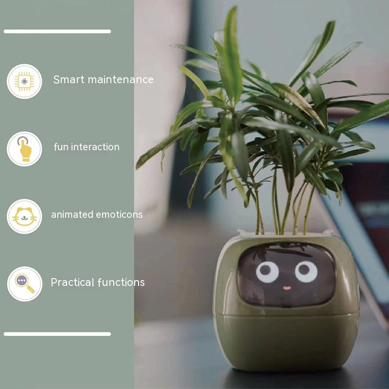 Smart Planter Endless Fun Over 49 Rich Expressions 7 Smart Sensors And AI Chips Make Raising Plants Easy And Fun - Samuyostore 