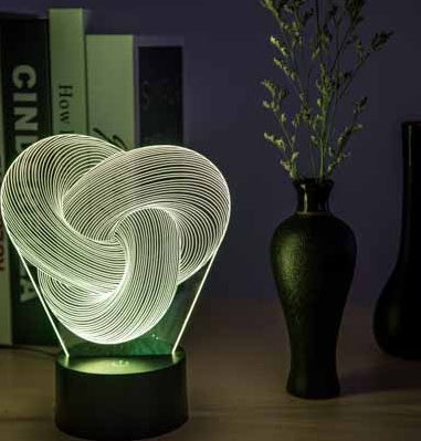 Twist Abstract LED 3D Night Light Touch Colorful Acrylic 3D Table Lamp Decoration Lighting Baby Sleeping Mood Lamp Best Gift - Samuyostore 