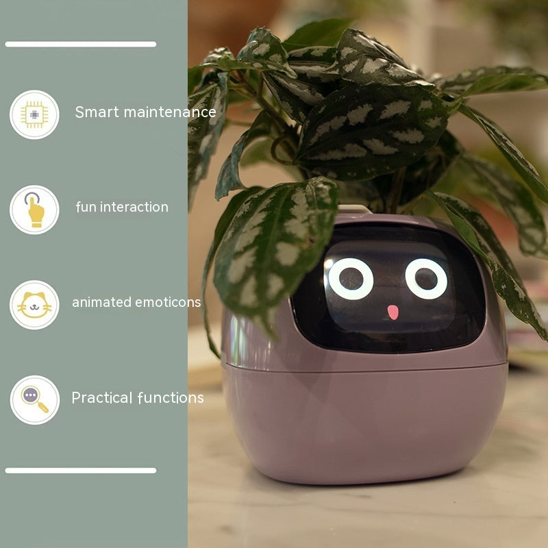 Smart Planter Endless Fun Over 49 Rich Expressions 7 Smart Sensors And AI Chips Make Raising Plants Easy And Fun - Samuyostore 