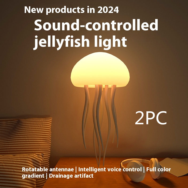 Jellyfish Mood Lamp LED Jellyfish Night Light Portable Jellyfish Lamp Jellyfish Decorations Smart Table Lamp For Bedside Desk - Samuyostore 
