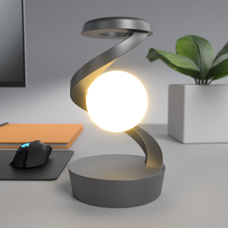 Rotating Moon Desk Lamp With Phone Wireless Charging Sensor Control Table Lamps Decorative Desktop Lamp Small Night Lamp Home Decor - Samuyostore 