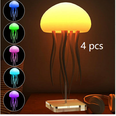 Jellyfish Mood Lamp LED Jellyfish Night Light Portable Jellyfish Lamp Jellyfish Decorations Smart Table Lamp For Bedside Desk - Samuyostore 