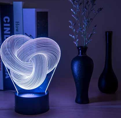 Twist Abstract LED 3D Night Light Touch Colorful Acrylic 3D Table Lamp Decoration Lighting Baby Sleeping Mood Lamp Best Gift - Samuyostore 