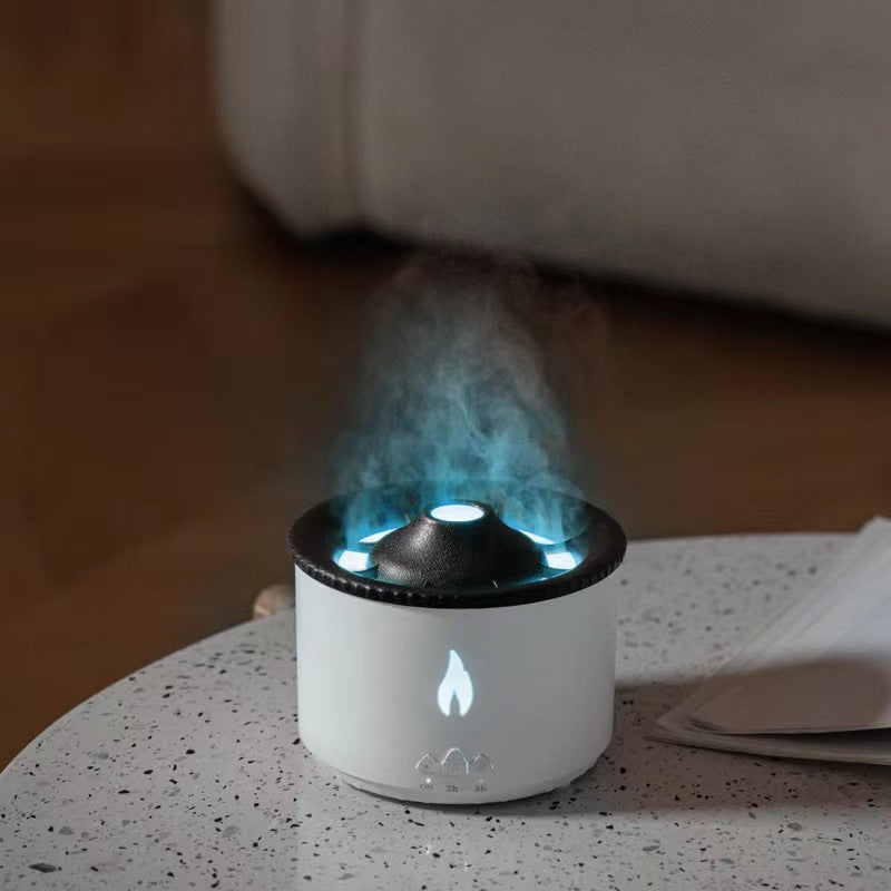 New Creative Ultrasonic Essential Oil Humidifier Volcano Aromatherapy Machine Spray Jellyfish Air Flame Humidifier Diffuser - Samuyostore 