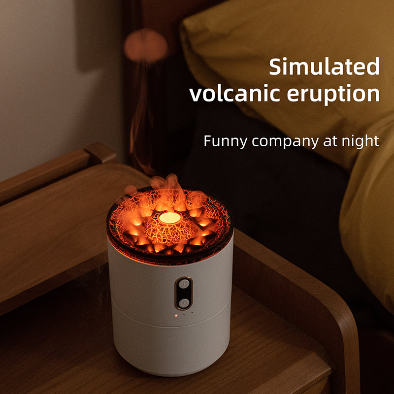 Volcanic Flame Aroma Essential Oil Diffuser USB Portable Jellyfish Air Humidifier Night Light Lamp Fragrance Humidifier - Samuyostore 
