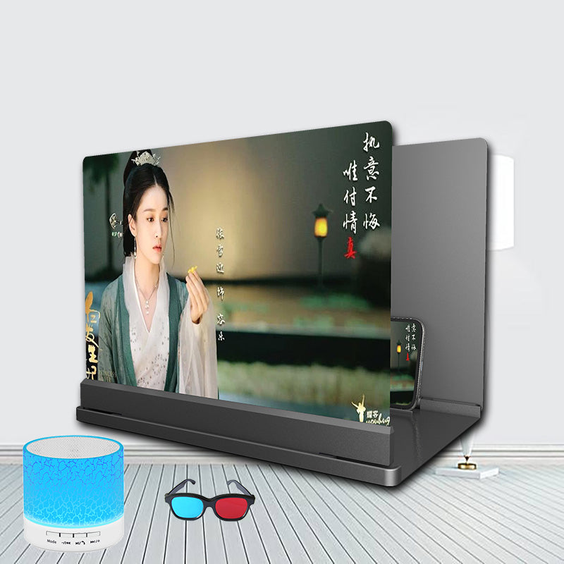 Blu-ray Ultra-clear Mobile Phone Screen Magnifier Eye Protection Lazy Bracket - Samuyostore 
