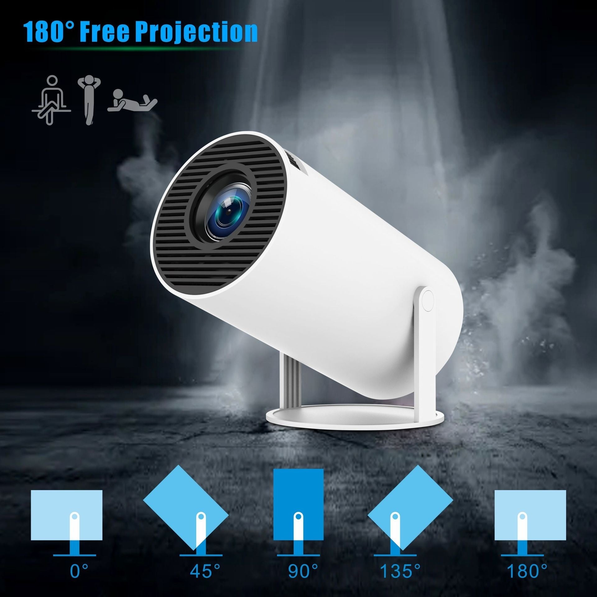 HY300 Pro Projector Home Theater Entertainment Portable Small Projector - Samuyostore 