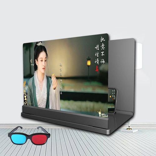 Blu-ray Ultra-clear Mobile Phone Screen Magnifier Eye Protection Lazy Bracket - Samuyostore 