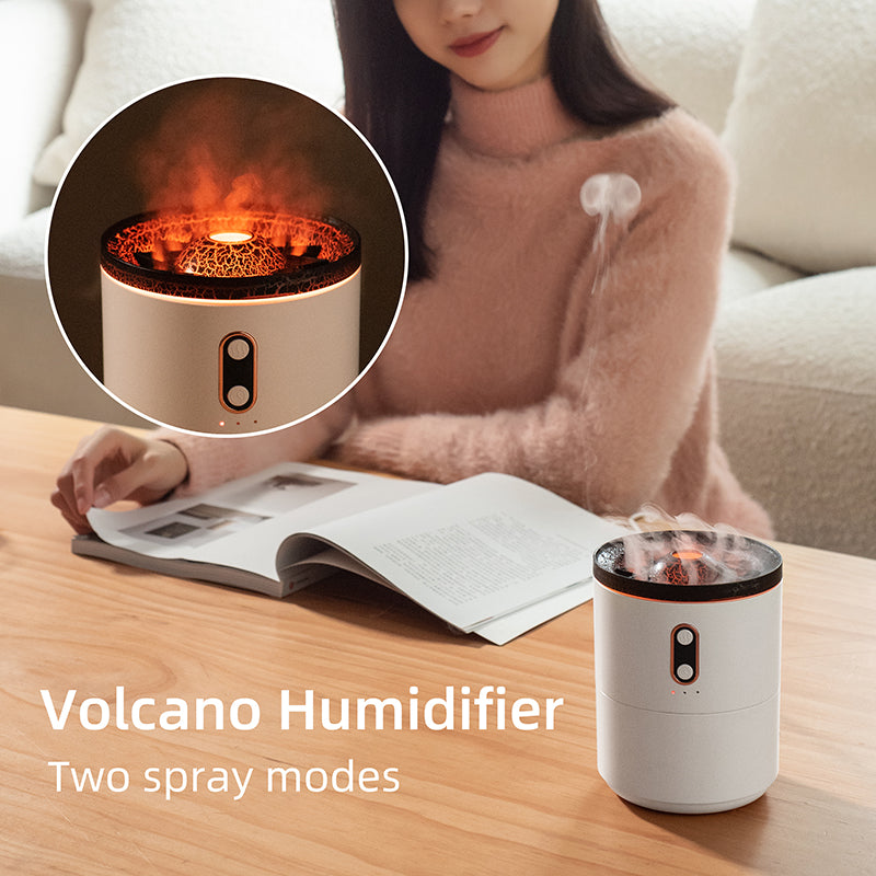 Volcanic Flame Aroma Essential Oil Diffuser USB Portable Jellyfish Air Humidifier Night Light Lamp Fragrance Humidifier - Samuyostore 