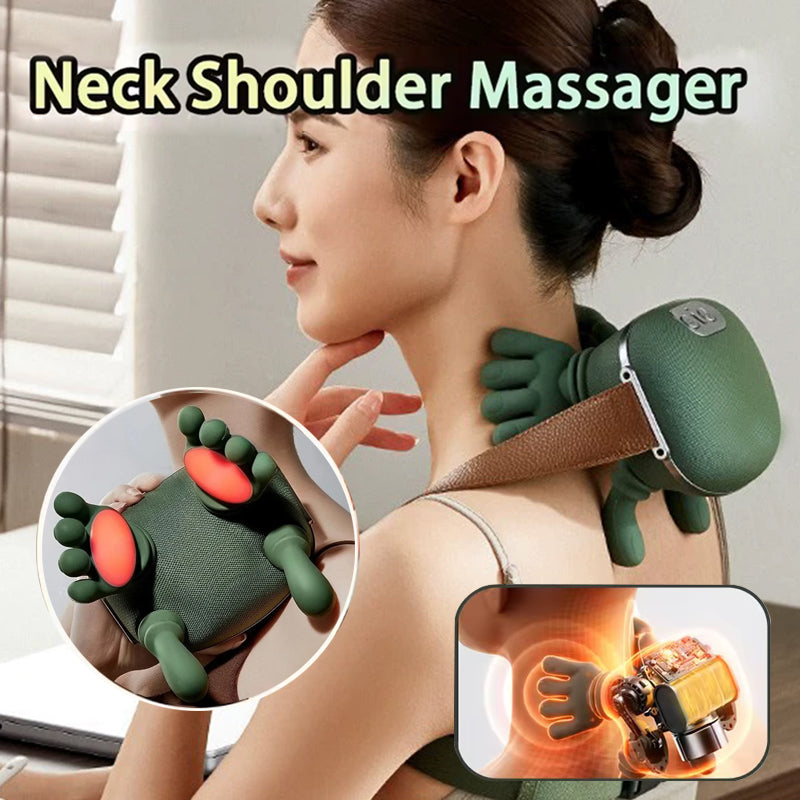 Electric Neck And Shoulder Muscle Massager Wireless Shoulder And Back Kneading Massage Shawl Neck Masajeador Relax Pain Relief - Samuyostore 