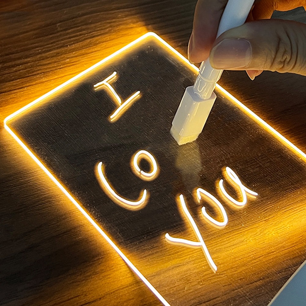 Creative Note Board Creative Led Night Light USB Message Board Holiday Light With Pen Gift For Children Girlfriend Decoration Night Lamp - Samuyostore 
