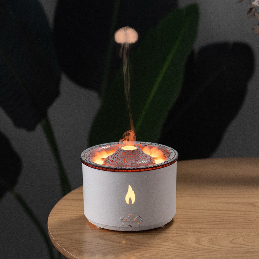 New Creative Ultrasonic Essential Oil Humidifier Volcano Aromatherapy Machine Spray Jellyfish Air Flame Humidifier Diffuser - Samuyostore 