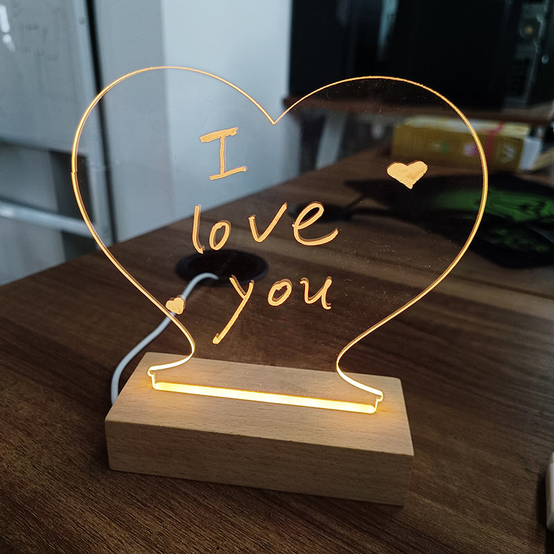 Creative Note Board Creative Led Night Light USB Message Board Holiday Light With Pen Gift For Children Girlfriend Decoration Night Lamp - Samuyostore 