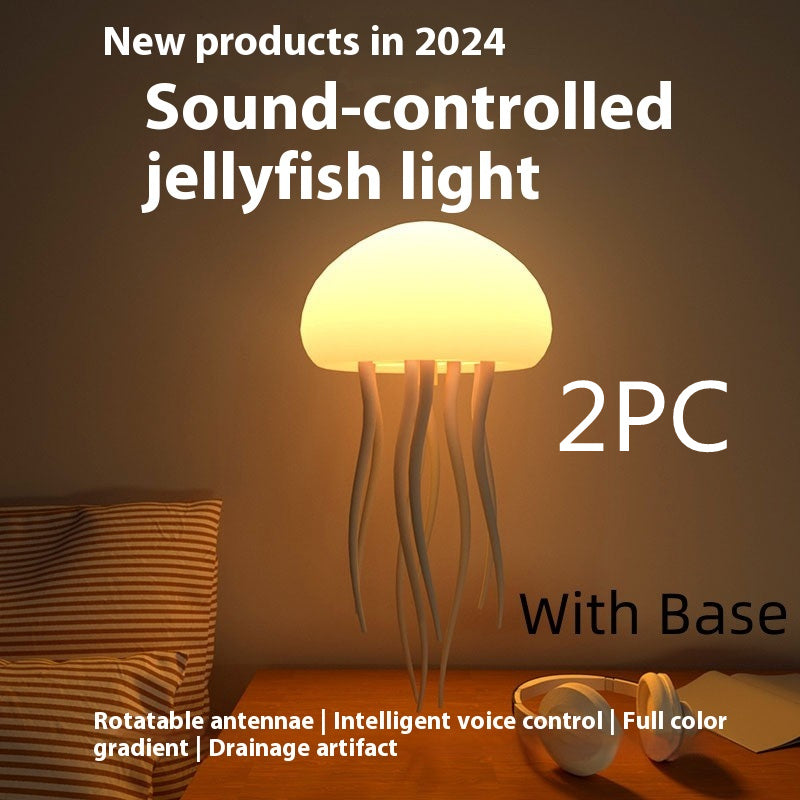 Jellyfish Mood Lamp LED Jellyfish Night Light Portable Jellyfish Lamp Jellyfish Decorations Smart Table Lamp For Bedside Desk - Samuyostore 