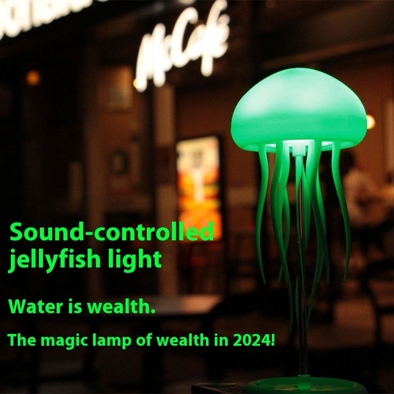 Jellyfish Mood Lamp LED Jellyfish Night Light Portable Jellyfish Lamp Jellyfish Decorations Smart Table Lamp For Bedside Desk - Samuyostore 