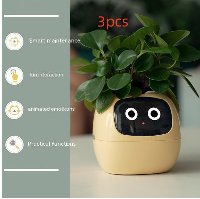 Smart Planter Endless Fun Over 49 Rich Expressions 7 Smart Sensors And AI Chips Make Raising Plants Easy And Fun - Samuyostore 