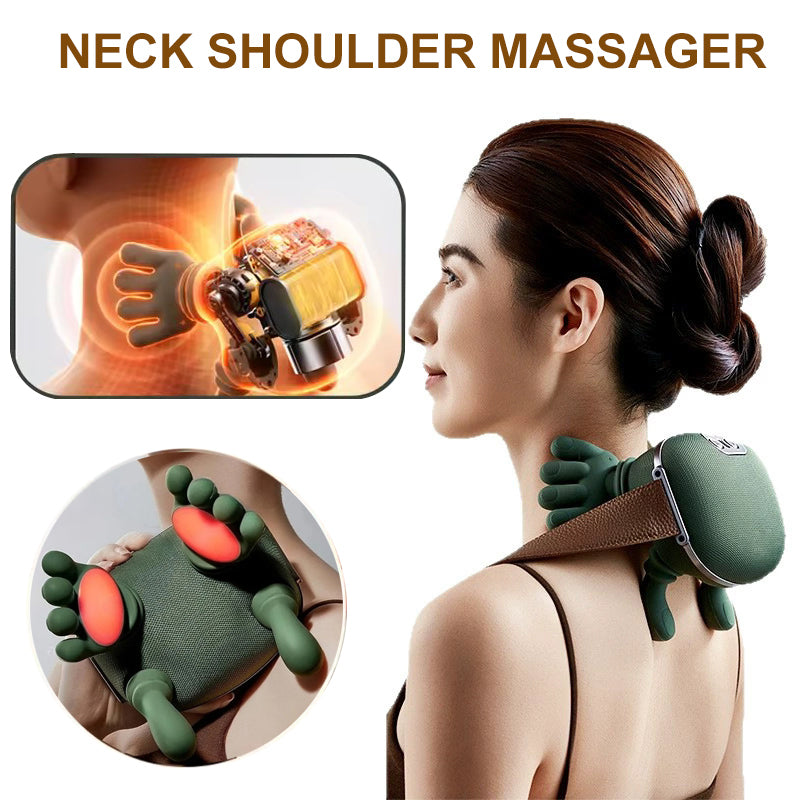 Electric Neck And Shoulder Muscle Massager Wireless Shoulder And Back Kneading Massage Shawl Neck Masajeador Relax Pain Relief - Samuyostore 