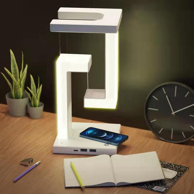 Creative Smartphone Wireless Charging Suspension Table Lamp Balance Lamp Floating For Home Bedroom - Samuyostore 