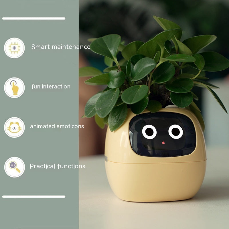 Smart Planter Endless Fun Over 49 Rich Expressions 7 Smart Sensors And AI Chips Make Raising Plants Easy And Fun - Samuyostore 