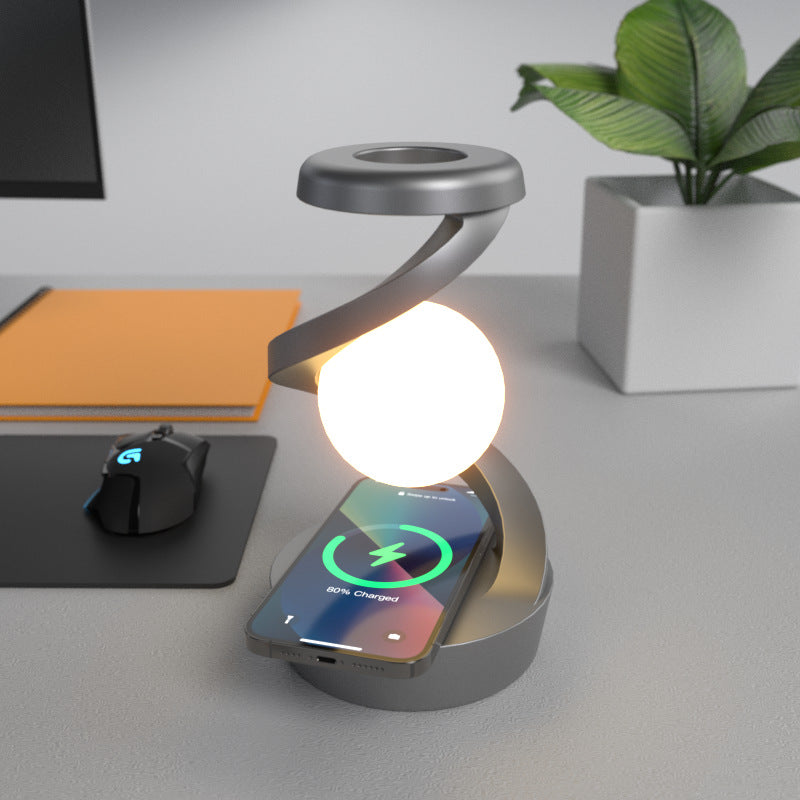 Rotating Moon Desk Lamp With Phone Wireless Charging Sensor Control Table Lamps Decorative Desktop Lamp Small Night Lamp Home Decor - Samuyostore 